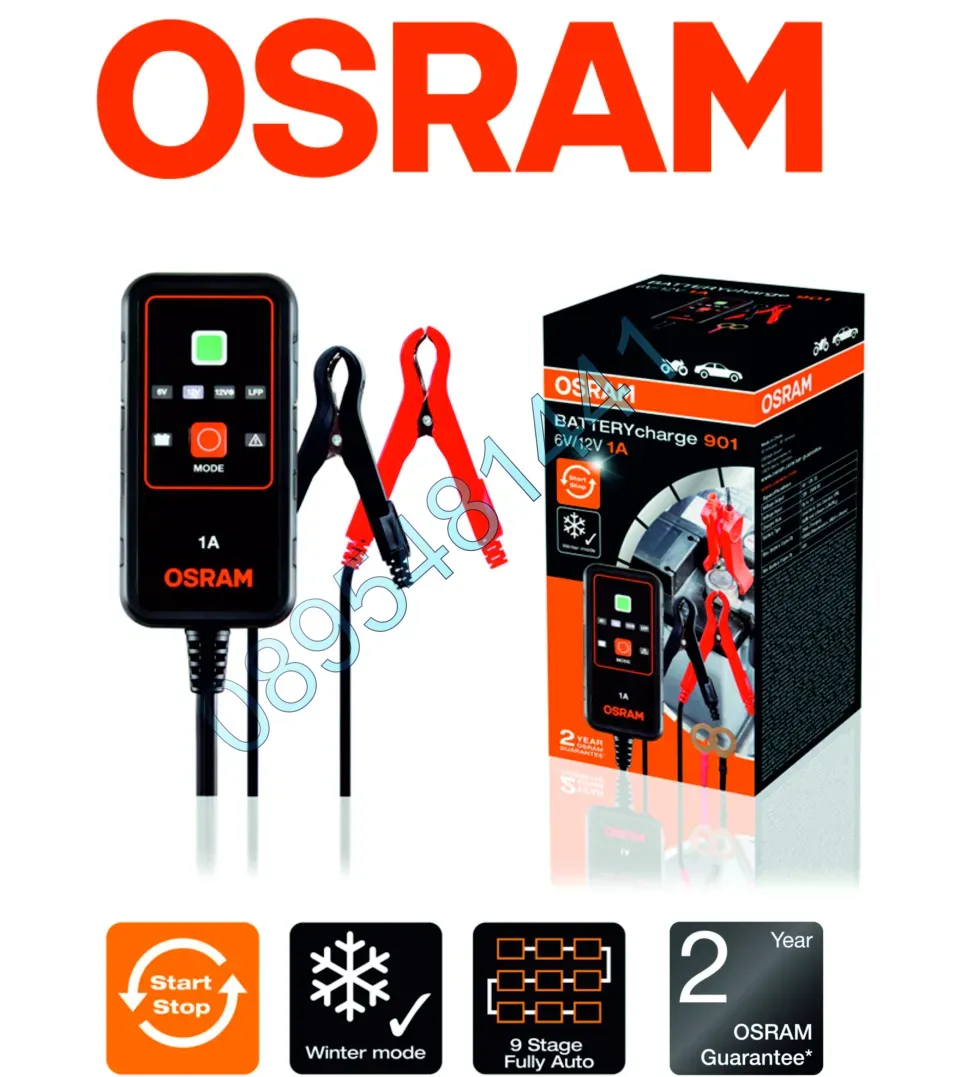 SМАRТ зарядно устройство за акумулатор OSRAM OEBCS901-6/12V,1A