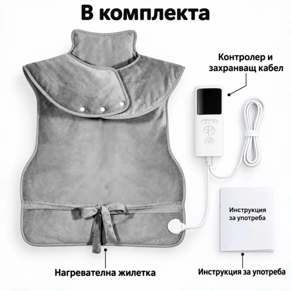 Електрическа нагревателна жилетка с 9 режима и таймер