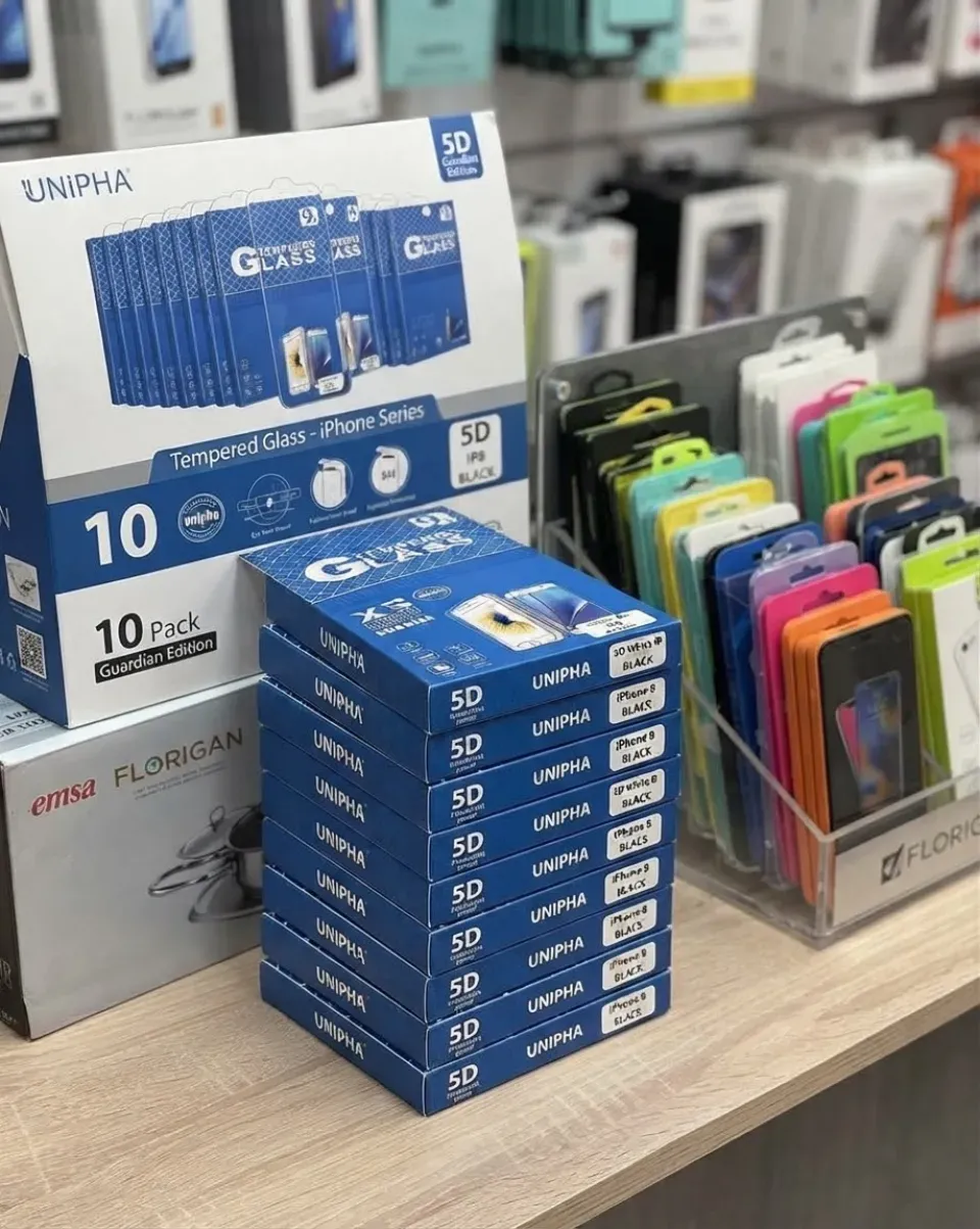 10 бр. 5D стъклен протектор Iphone 8-BLACK