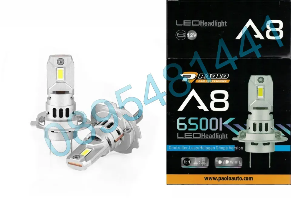 LED крушки A8 - H7 - 6500K - 12V/36W, к-т/2бр/